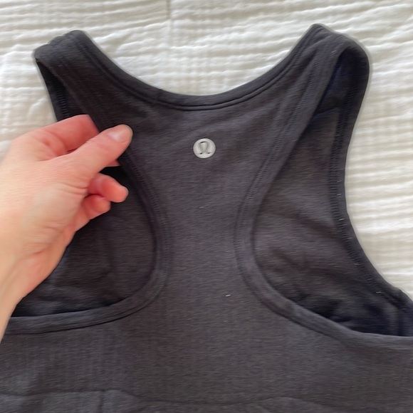 Lululemon cropped training top ribbed charcoal size 4 - Picture 4 of 4